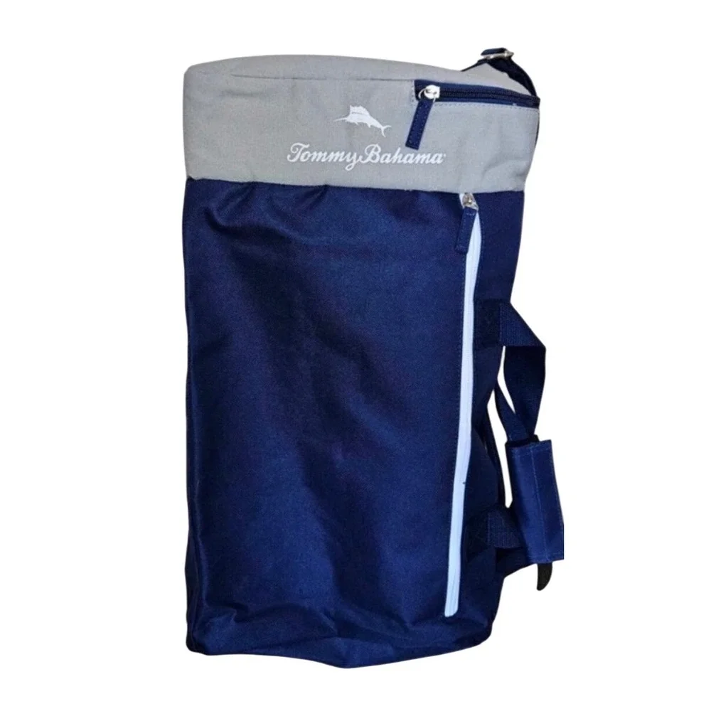 Tommy Bahama Blue/Beige Duffle Bag Travel Gym Carry On‎